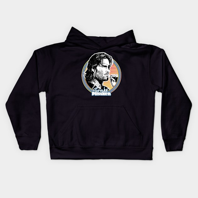 Snake Plissken // Retro 80s Fan Design Kids Hoodie by DankFutura